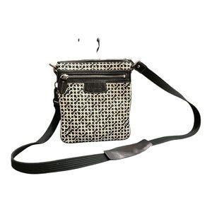 Coach Penelope Op Art Crossbody Swing Pack Black and White UB 2